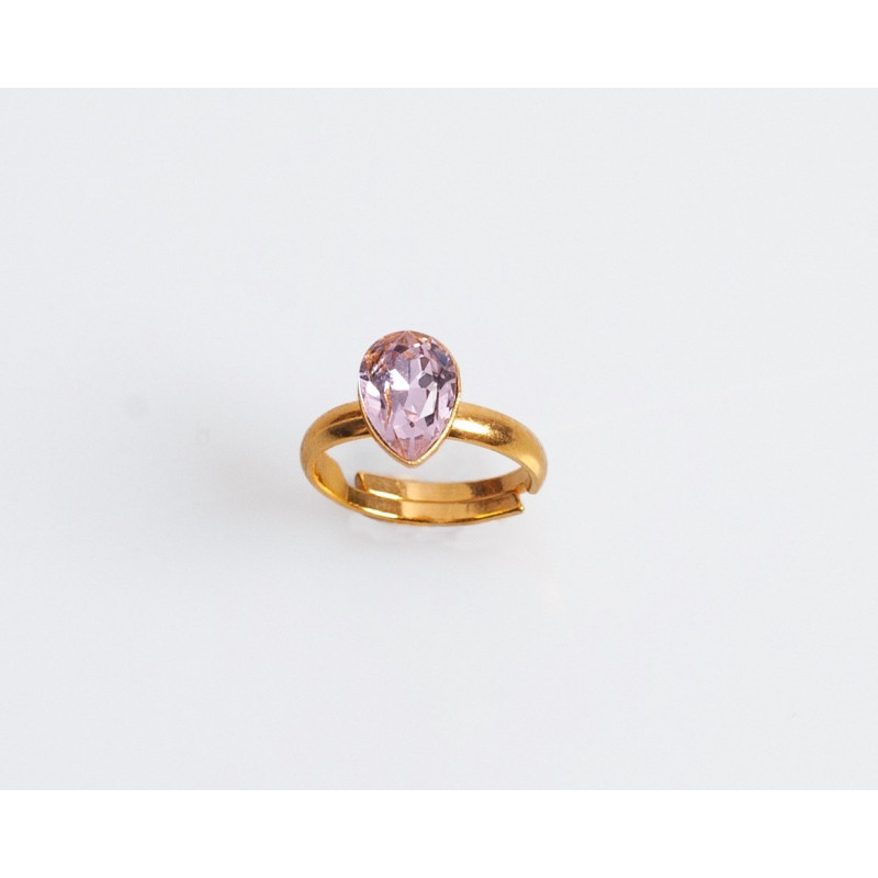 Honey drop ring - pudrově růžový