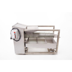 Odvíčkovací stůl s automatickým podavačem a lisem na víčka s výkonnosti 200kg/h